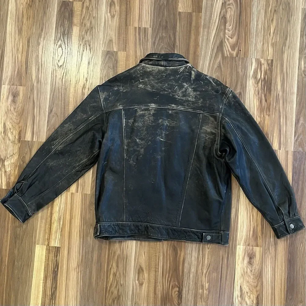 Wilson’s Leather M Julian Men’s Jacket Distressed Supernatural Size Large - Picture 4 of 16